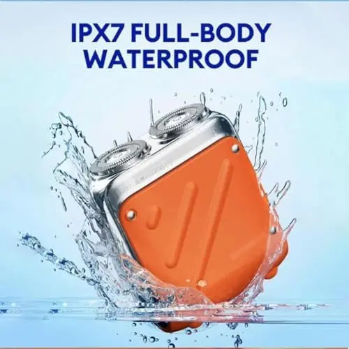 R-12 Luggage Electric Shaver, Beard Shaver Mini and Portable Suitcase Design, Electric Mini Razor Portable Electrics Shavers, USB Rechargeable One-Button Long Lasting for Home Travel (Orange) 7