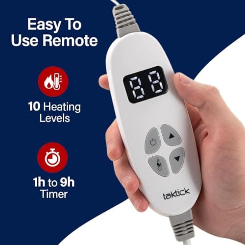 TAKTICK Electric Heated Throw Blanket, 50x60 Inch Size for Ultimate Comfort, Stay Warm and Cozy with This Heated Throw Blanket, Perfect Electric Blanket for Chilly Nights (Navy Blue) 5