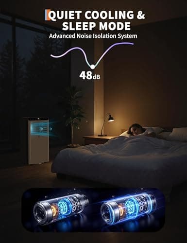 8000 BTU Portable Air Conditioners, 3 in-1 Portable AC Unit with Dehumidifier, Quiet Air Conditioner for Bedrooms and Offices up to 350 Sq.Ft, Remote Control & 24H Timer, Grey & Black 6