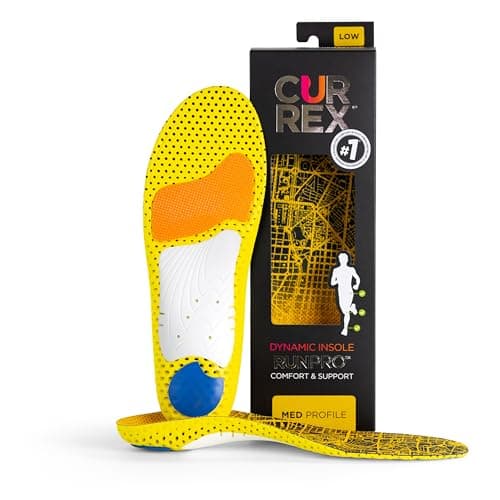 CURREX RunPro Insoles for Running Shoes, Arch Support Inserts to Help Reduce Fatigue, Prevent Injuries, Boost Performance for Men & Women (Medium Arch, Size Medium)