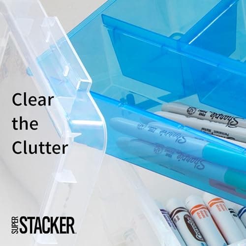 Super Stacker Index Card Box, 3 x 5 Inch Index Cards File Box, Note Holder, Index Card Holder, Photo Boxes Storage, Perfect for 3x5 Index Cards, Recipe Box Holder, Assorted Colors, 1 Count 7