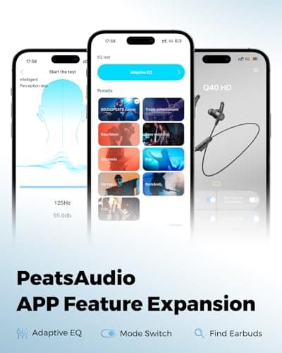 SoundPEATS Bluetooth 5.4 Headphones, LDAC Hi-Res Audio, 11mm Dual-Magnet Driver, IP67 Waterproof, Fast Charge, 20H Playtime, Dual Connection, Dynamic EQ, App Customization, Find Earbuds 8