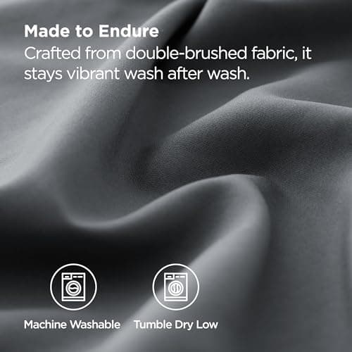 Bedsure Pillow Cases Standard Size Set of 2 - Dark Grey Brushed Microfiber Pillowcases, Super Soft and Cozy Pillow Case Covers with Envelope Closure, Wrinkle, Fade and Stain Resistant, 20x26 Inches 5