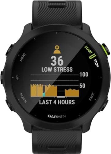 Garmin Forerunner 55 GPS Running Smartwatch (Black) Power Bundle 7