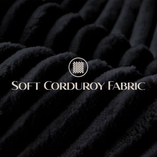 POYISOU Convertible Sectional Couches for Living Room, Modern Corduroy Couch Small Sofas for Small Space Apartment Office, 3 Seats L Shaped Sofa with Storage Ottoman and 2 Cup Holders, Black 7