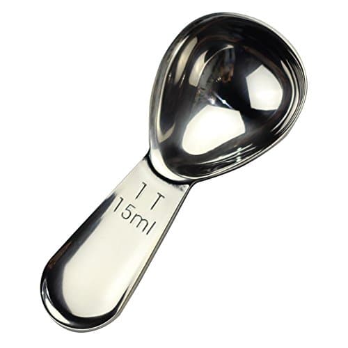 CoaGu Short Handle Coffee Scoop 15ml (1 Tbsp) - Stainless Steel Measuring Spoon for Ground Coffee, Spices & Protein Powder - Compact Design Fits Small Jars, Dishwasher Safe & Rust-Resistant