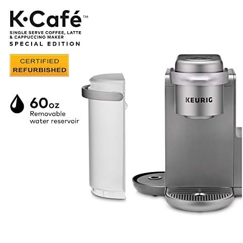Keurig K-Cafe Special Edition Coffee Maker, Single Serve K-Cup Pod Coffee, Latte and Cappuccino Maker, Comes with Dishwasher Safe Milk Frother, Coffee Shot Capability, Nickel (Renewed) 9