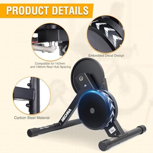 MAKELEN Smart Bike Trainer for Indoor Cycling - Compatible with 26-29" MTB & 700c Road Bikes, Shimano/SRAM 9-11 Speed, SRAM XDR 12 Speed, Adjustable Resistance & 15% Max Incline 5