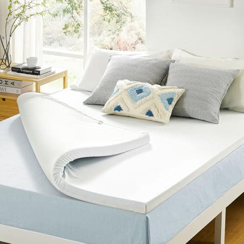 Best Price Mattress 3 Inch Gel Memory Foam Mattress Topper with Cover, CertiPUR-US Certified, Dorm Essentials, Queen