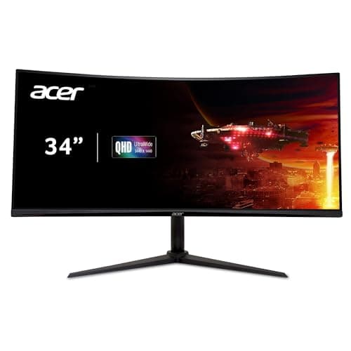 acer Nitro XZ342CU 34-inch Curved WQHD Gaming Monitor 180Hz 3440x1440 1ms Response Time HDMI DisplayPort (Renewed)