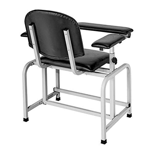 Helsevesen Blood Drawing Phlebotomy Chair, Comfortable Padded Lab Draw Chair with Adjustable Armrest (Black) 6