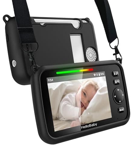 ENCASED Protective Case for HelloBaby Baby Monitor 5" - Includes Carrying Strap and Built-in Magnets (Fits HB6550 Upgrade Monitor, 5inch Screen)
