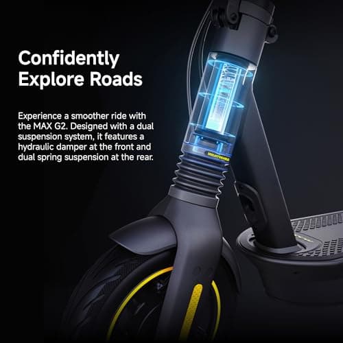 Segway Ninebot MAX G2 Electric KickScooter, Power by 1000W Motor, Up to 43 Miles Range and 22MPH, w/t 10-inch Tires , Dual Brakes & Suspension, Electric Scooter for Adults, UL-2272 Certified 10