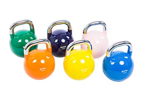 POWERT Competition Kettlebell|Premium Quality Coated Steel|Ergonomic Design|Great for Weight Lifting Workout & Core Strength Training& Muscle Building|Color Coded (F-20KG) 6