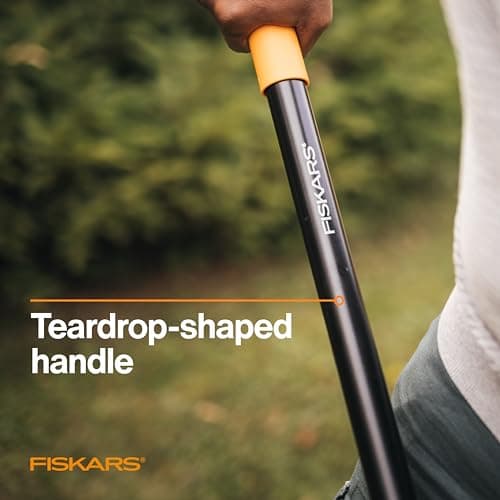 Fiskars Garden Shovel for Digging, Heavy Duty Steel Gardening Tool with Straight Handle 5