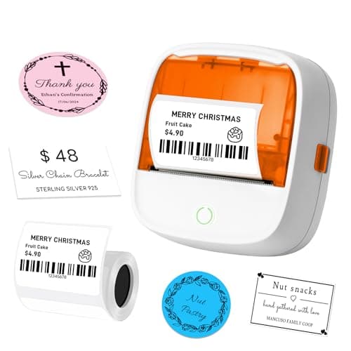 FLYFAR Label Maker Machine with Tape,Address Bluetooth Thermal Label Marker,Easy to Use for Home, Office, Small Business,Support Windows,Mac,iOS, Android