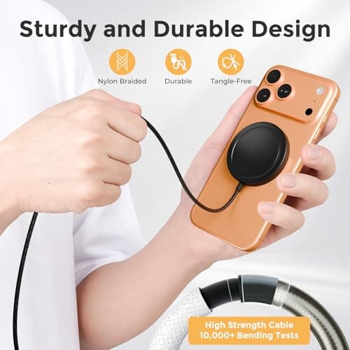 25W Magnetic Wireless Charging Pad: Qi2.2 Qi2 MagSafe Fast Charger for Google Pixel 10 iPhone 17 16 Pro Max 16e 15 14 13 12 AirPods & Samsung Galaxy Series Gift Ideal for Desk & Travel (Black, 1Pack) 5