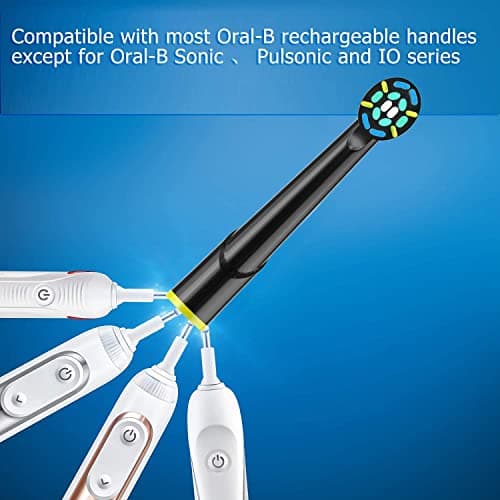 Aoxgao Replacement Heads Compatible with Oral B Electric Toothbrush, 16 Pcs Toothbrush Heads for Oral-b Braun Refill Pro 1000 2000 3000 500 Vitality Genius x (Black) 6