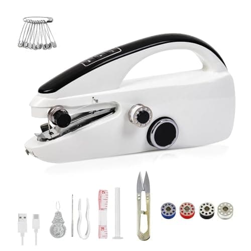 Handheld Sewing Machine for Quick Stitching, Easy to Operate Mini Portable Hand Sewing Machine for Beginners with Sewing Kit, Ideal for Home, Travel, and DIY (Sewing Kit B)