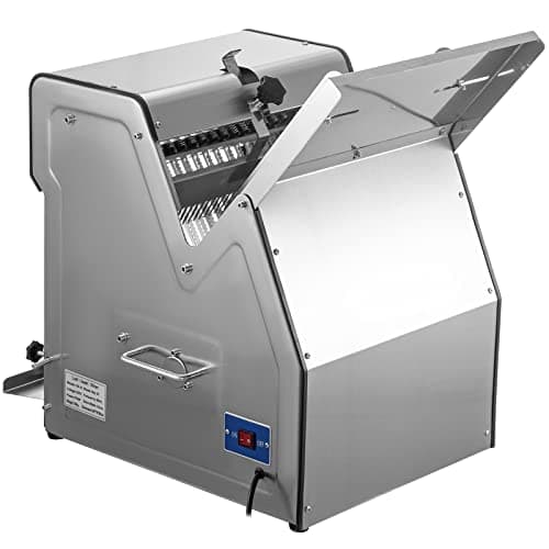 VEVOR Commercial Bread Slicer - 12mm Thickness, 31 Slices, Electric Toast Cutter, 110V 12