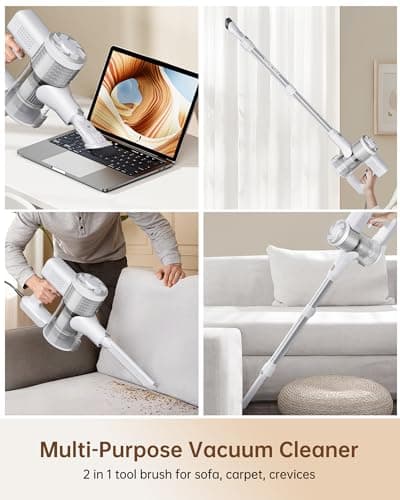 FABULETTA 23Ft Corded Stick Vacuum, 600W Power Stick Vacuum with Telescopic Alloy Tube, 6 in 1 Ultra- Light Corded Vacuums Cleaner Converts to a Hand Vacuums, Great for Pet Hair & Hard Floor 6