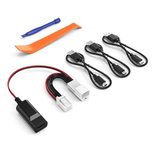 KWRNVO Dash Cam Power Adapter 10 PIN Type B for Toyota, Lexus, Subaru Models - Rearview Mirror Compatible With 3 USB Cable