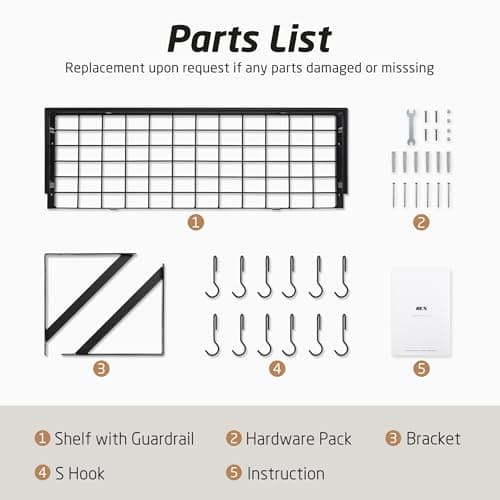 KES 30-Inch Kitchen Pan Pot Rack Wall Mounted Hanging Storage Organizer Wall Shelf with Hooks Matte Black, KUR215S75A-BK 9