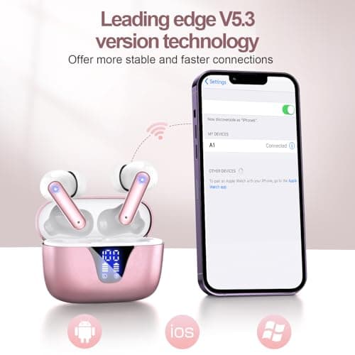 ZIUTY Earbuds, Ear Buds with Big Bass Stereo Sound, Lightweight Bluetooth Earbuds with 48 Hours 6