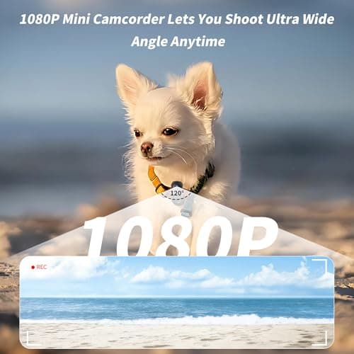 1080P Sports Action Camera, Mini Body Camera with Audio and Video Recording, Wearable Action Body Cam, Portable Recorder with Magnetic Back Clip, Camcorder for Traveling, Pet, Vlogging, Cycling 6