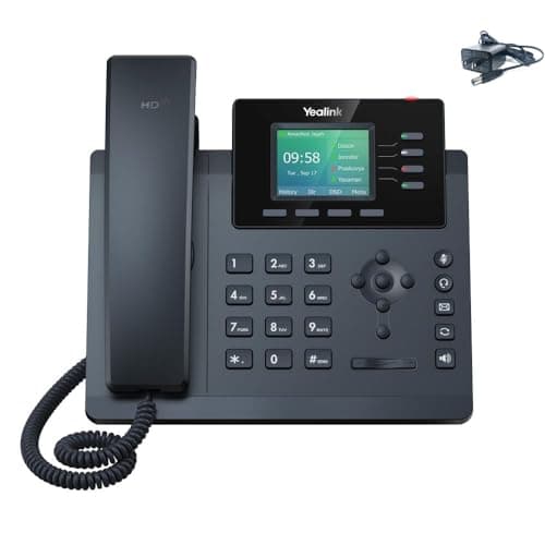 IP Phone Market Yealink SIP-T34W WiFi IP Phone - Power Adapter Included - 4 VoIP Accounts. 2.4-Inch Color Display. Dual-Port Gigabit Ethernet, 802.3af PoE, (SIP-T34W-PSU)