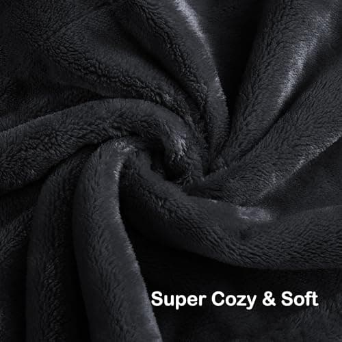 Eydna Electric Heated Blanket Full Size 72"x84",Fast Heating Throw, Soft Plush Microplush for Bed & Couch, 10 Hours Auto Off & 4 Heating Levels, Machine Washable, Gifts for Grandma & Family-Black 6