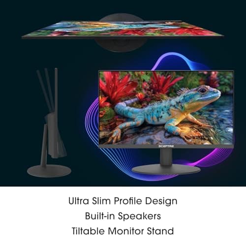 Sceptre New 22-Inch Gaming Monitor, FHD 1080p, Up to 144Hz, HDMI, DisplayPort, Built-in Speakers, Machine Black (E225W-FW144 Series, 2026) 7