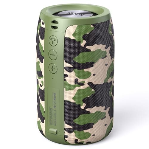 ZEALOT Portable Bluetooth Speaker, S32 Outdoor Speaker, Waterproof IPX5, Dual Pairing, Stereo Sound/TF Card/USB/AUX Competible for iPhone14 Samsung Home/Hiking/Fishing- Camo