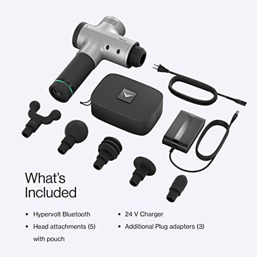 Hypervolt Bluetooth, Featuring Quiet Glide Technology - Handheld Percussion Massage Gun | 3 Speeds, 5 Interchangeable Heads | Helps Relieve Sore Muscles and Stiffness (Hypervolt w/Bluetooth) 5