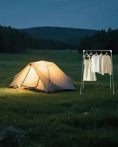 Ligtchser Portable Travel Garment Rack,Folding Clothes Rack for Dance,Travel,Camping, Drying,RV, Indoor,Outdoor. A Collapsible Mini Clothing Rack（Completely upgraded） 9