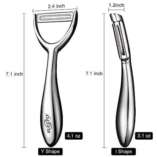 SUCCFLY Vegetable Peeler Stainless Steel, Premium Potato Peelers for Kitchen, Veggie Fruit Peeler, Apple Carrot Cucumber Peeler，Ultra Sharp Rotary Blade, Heavy Duty Ergonomic Handle (5-year warranty） 6