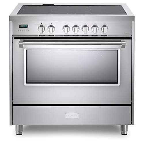 Verona Designer Series VDFSIE365SS 36 Inch 5 cu.ft Induction Range Oven Freestanding, 5 Elements Smoothtop Cooktop, Convection Stainless Steel
