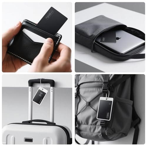 Wallet Tracker Card (iOS Only) - 0.07in Slim, Work with Apple Find My, Bluetooth Tracker Smart Tracking Card Wallet Finder, IP68 Waterproof, Item Locator for Luggage Tags, Passports, Purse 8