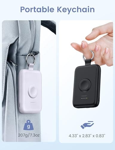 RORRY Portable Charger, 10000mAh PD 20W Fast Charging Portable Charger Power Bank with Built in Cables, Travel Battery Pack for iPhone 17/16/15/14/13/12 and Apple Watch Ultra/11/10/9/8/7/6/5, Purple 6