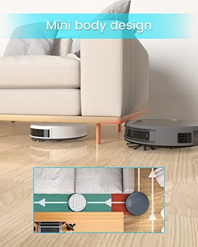 Lefant M210 Pro Robot Vacuum with 2200 Pa Powerful Suction, 6 Cleaning Modes, 120 Mins Runtime, Quiet, Self-Charging, Voice Control, Ideal for Pet Hair and Hard Floor, White 6