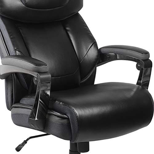 Flash Furniture Hercules Series High-Back Swivel LeatherSoft Office Chair, Ergonomic Executive Chair with Headrest and Adjustable Height, Black 13
