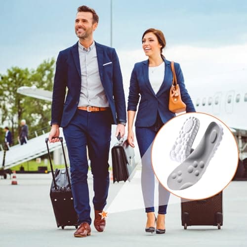 4D Insoles - 4D Cloud Technology Insole - Super Soft, Ultra Comfort Insoles, Plantar Fasciitis Insoles, 4D Sports Shoes Insoles, Acupoint Massage Insole for Foot & Joint Support (Black, 11-12) 8