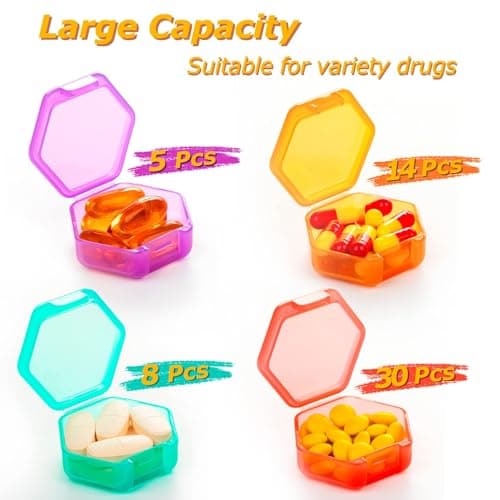 Monthly Pill Organizer 1-Time a-Day: 30 Day Pill Organizer with Labels, Portable Monthly Pill Box, Month Pill Holder for Vitamin, Medicine, Fish Oil, Supplements 2