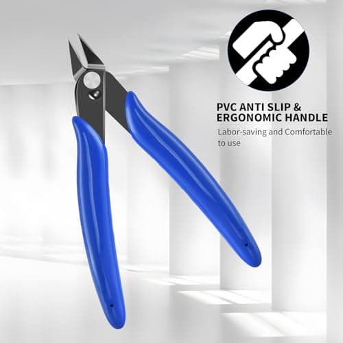 LBOKLING 5 Inch Micro Flush Cutter, 2 Pack Small Wire Cutters Spring Loaded Cutting Pliers, Wire Cutters for Jewelry Making, Soft Copper Wire, Floral, Electronics, Model Craft, Heating Wire, 3D Print 7