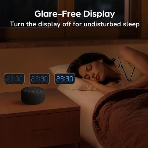 BUFFBEE Alarm Clock with Bluetooth Speaker & FM Radio for Bedside – Gradual Wake-Up Sounds, Fully Dimmable Display & Ambient Night Light, Plug-in Digital Clock for Bedroom 5