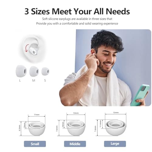 Beats Studio Buds Plus Case Cover, 2021/2023 New Beats Studio Buds, Wireless Earbuds Silicone Case Accessories with Keychain, Pink 5