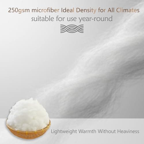 ACCURATEX Lightweight Duvet Insert Queen Size - 100% Cotton Shell, 250GSM Filling Summer Down Alternative Comforter,Ultra-Soft&Breathable, Thin Quilted Duvet Insert with 8 Tabs, Machine Washable,90x90 6