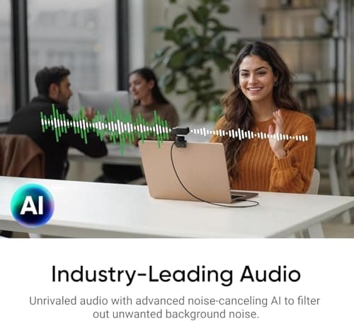 Insta360 Link 2-PTZ 4K Webcam with 1/2" Sensor, AI Tracking, Gesture Control, HDR, Noise-Canceling Mic, Webcam for Laptop, Live Streaming, Gaming 5