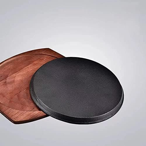 YYJINGYOU Cast Iron Fajita Plate, Steak Platter, Skillet Pan (9 inch) 5