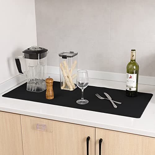 ALOANES Large Gaming Mouse Pad with Non-Slip Rubber Base,Stitched Edge,Desk mat for Laptop,Computer & PC, Wristing Pad for Gamer,Office & Home,Classic Black XL 11.81''x31.50''x0.12'' 6